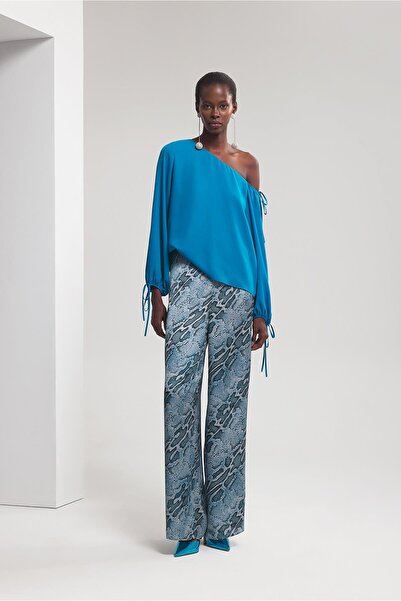 EXPLOSION Desenli Saten Bol Paça Pantolon