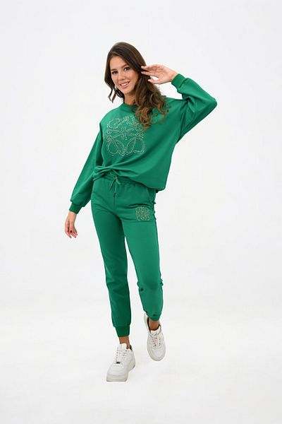 Koza Butik Γυναικείο Σετ Φούτερ με Πέτρα Λεπτομερές Κέντημα 4138-25