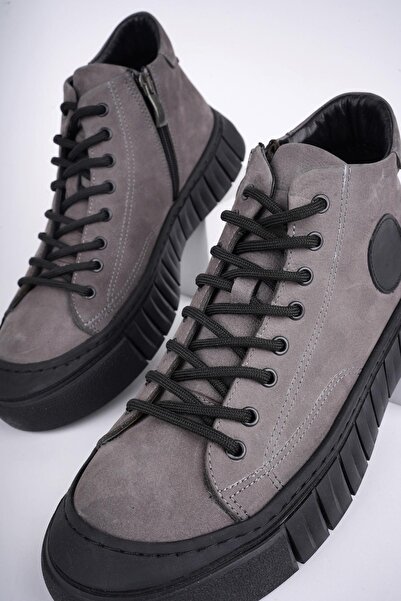 MUGGO Kapoor zaručeně šněrovací pánské boty na zip z pravé kůže s neklouzavou podrážkou