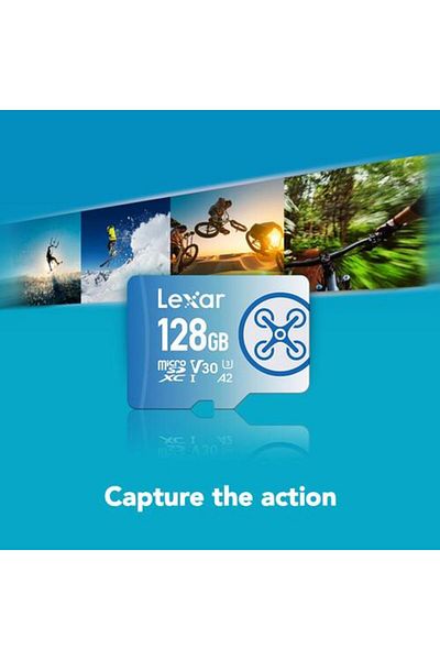 Lexar Fly 128Gb Micro Sd 160Mb/60Mbs 4K V30 Memory Card