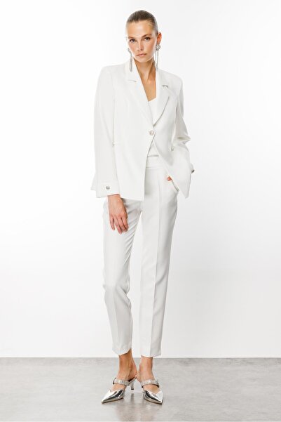 Moda İlgi Modailgi  Duble Kol Kuptan Aksesuarlı Tek Düğme Yarım Astarlı Ceket...