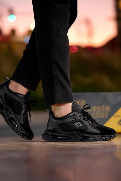 SOLAZER Pantofi negri pentru bărbați - Pantofi sport casual 035