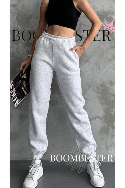 BoomBester Premium Quality - Παντελόνι φούτερ με τρία νήματα χαλαρής κοπής με φλις και ελαστική μέση