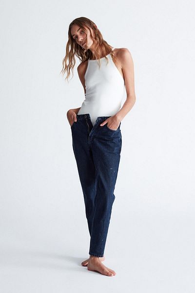 Peraluna Greta Styleboom X Body - Knitwear Ecru Women's Body with Halter Collar and Cross Snap Back