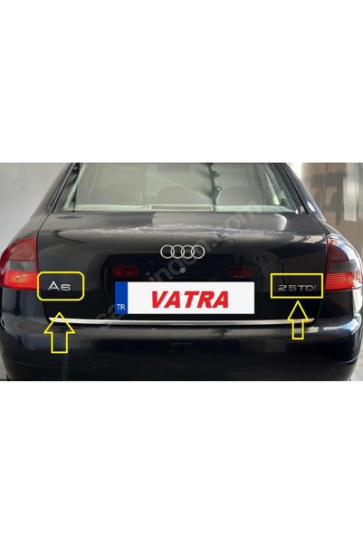 EDEXPORT Audi A6 Sedan 1995-2004 2.5 TDI Uyumlu A6 ve 2.5 TDI Krom Bagaj Yazısı