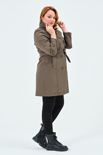 GLR&GYM Camellia Women's Large Size Hijab Seasonal Summer Lined Trench Coat