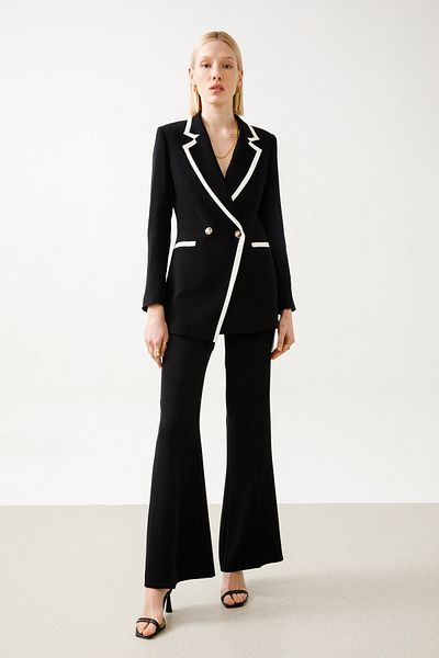 Moda İlgi Παντελόνι Modailgi Enkürosu με φαρδύ πόδι - 7016 Μαύρο