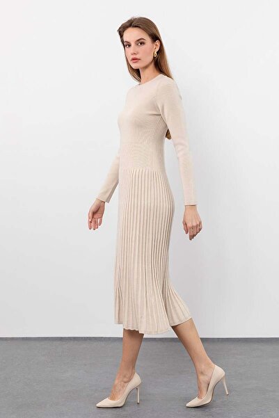 Serianno %100 Organik Yünlü Fitilli Elbise