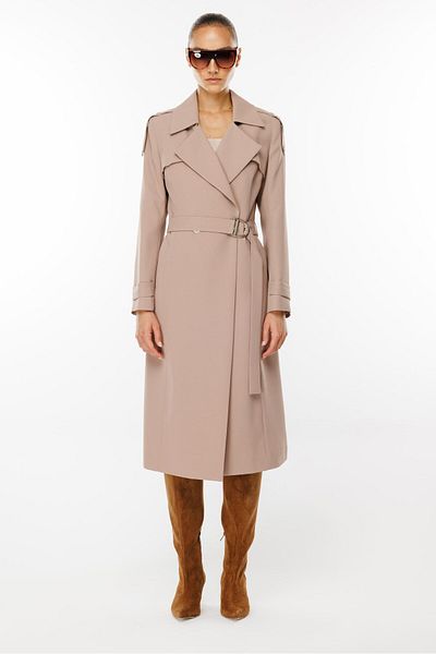 Moda İlgi Modailgi Mink Trench Αμπαζούρ ώμους