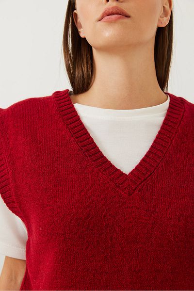 Bianco Lucci Women's V-Neck Knitwear Sweater 20246252