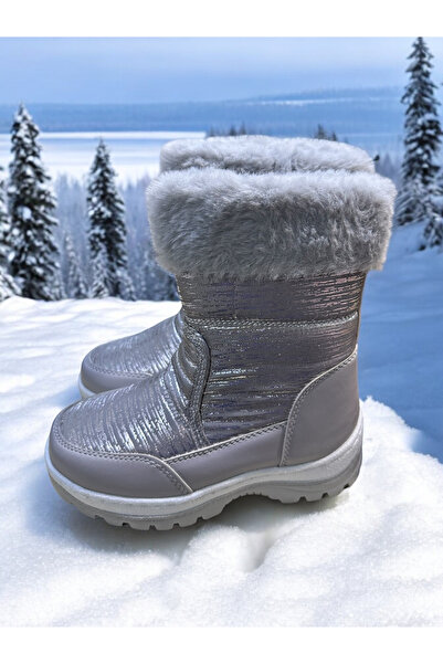 Cozi company akınalbella Ανθεκτικά, Αδιάβροχα, Ορθοπεδικά, Velcro, Μαύρα-Λιλά Παπούτσια Snow Boots για κορίτσια