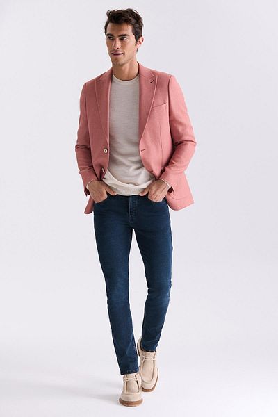 Jakamen Καλοκαιρινό αθλητικό μπουφάν Puppy Mouth Slim Fit με μυτερό γιακά