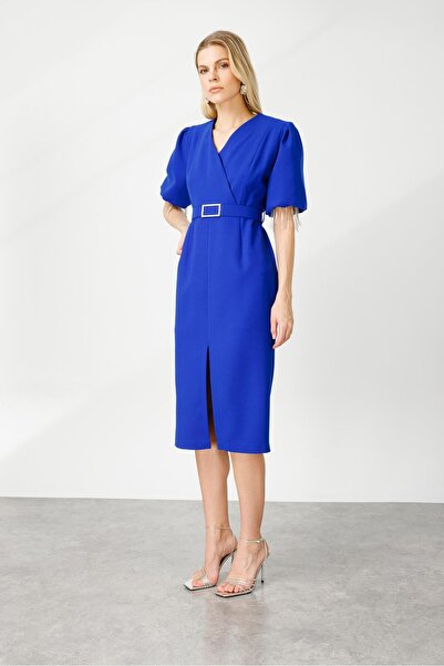 Moda İlgi Modailgi Stripe Stone Rochie cu mâneci cu balon Saks