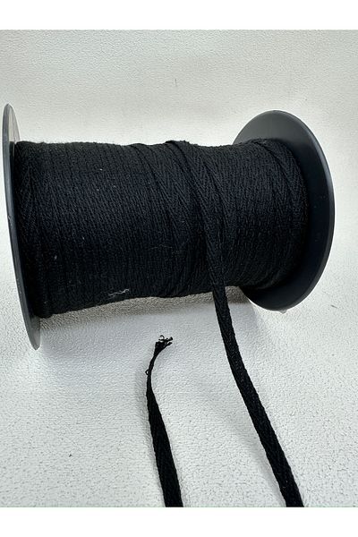 paşateks since 1995 şekil 5 mm Cotton Herringbone Strip-5 Meters-Black