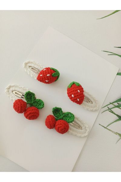 Kadın Girişimciler Atölyesi Handmade 4-Piece Mixed Pack 100% Cotton Trendy Hair Accessories