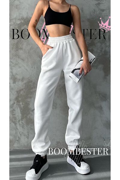 BoomBester Premium Quality - Παντελόνι φούτερ με τρία νήματα χαλαρής κοπής με φλις και ελαστική μέση