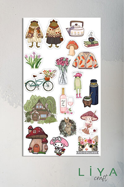 LiyaCraft Sevimli Sticker Planner Ajanda Bullet Journal Için Uygun Set