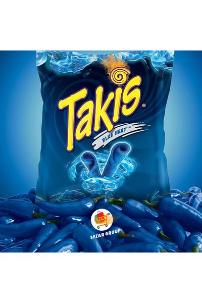 Takis Blue Heat Chili Pepper and Lime Tortillas - Bitter and Sour Chips 113Gm