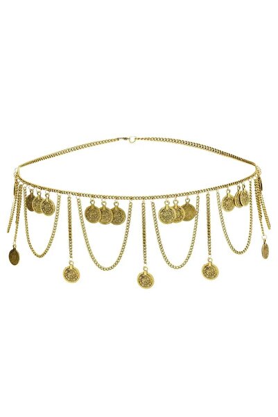 Genel Markalar Şık Metal Daire Zinciri Kadın Bel Kemer - Tarzınızı Tamamlayın