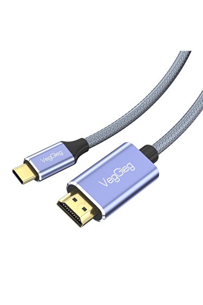 Veggieg 4K/60Hz Type-C 3.1 to HDMI 2.0 Dönüştürücü Kablo 2 Metre