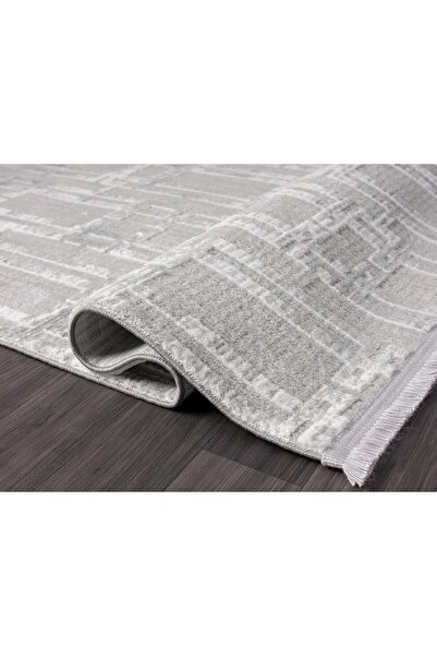 Karmen Halı Sümer Sm007a Gri Halı Geometrik Desen Dekoratif Modern Tozuyok An...
