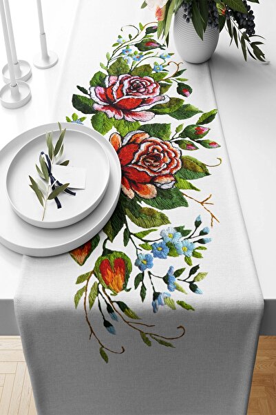 uygun dekor Flowers Leke Tutmaz Kumaş Salon Mutfak Masa Değişik Ranır Modelle...