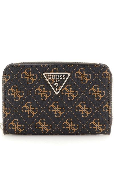 Guess Laurel Slg Medium Zip Around Dámská hnědá peněženka Swqe8500140-bnl