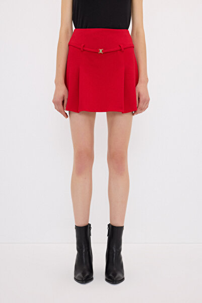 adL Pileli Mini Etek