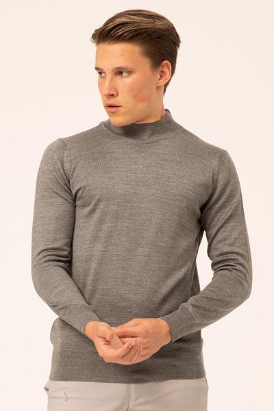 SÜVARİ Süvari Comfortable Fit Half Fisherman Wool Anthracite Knitwear