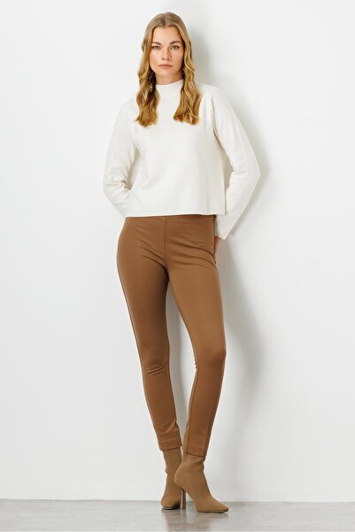 Moda İlgi Modailgi Klasik Tayt Pantolon Camel