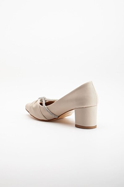 MaskButik Beige Selis Heeled Shoes