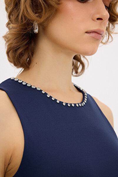 adL Round Neck Knitted Jewelled Bodysuit