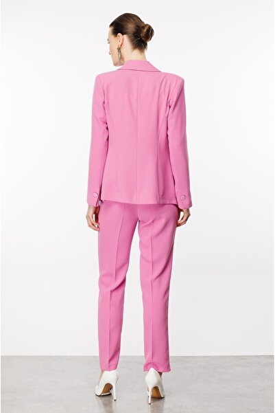 Moda İlgi Modailgi Klasik Yan Cep Takım Pantolon - 7543 Pembe