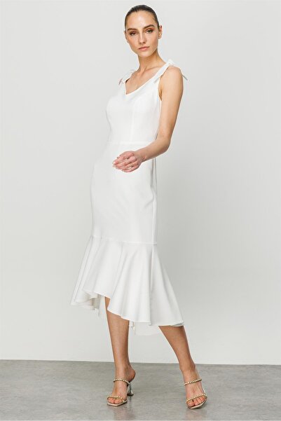 Moda İlgi Modailgi Elbise Ekru