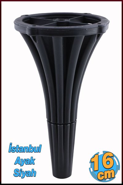 Badem10 Istanbul 16 cm Consolă Neagră Mobilier Canapea Fotoliu Unitate TV Picior de bază Picior de masă de cafea Picior