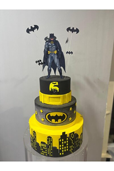 turkuaz parti BATMAN KONSEPT MAKET PASTA
