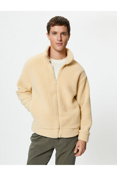 Koton Λούτρινο φούτερ με μαλακή υφή με φερμουάρ