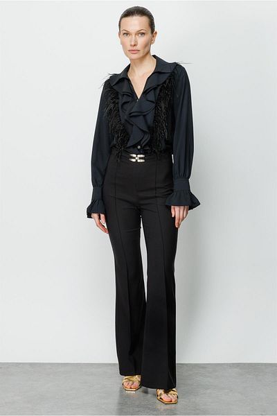 Moda İlgi Pantaloni cu cataramă cu lanț Modailgi Negri