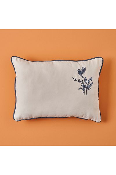 Bella Maison Husă de pernă brodata Bleu Blanc Albastru-Alb (35x50 cm)