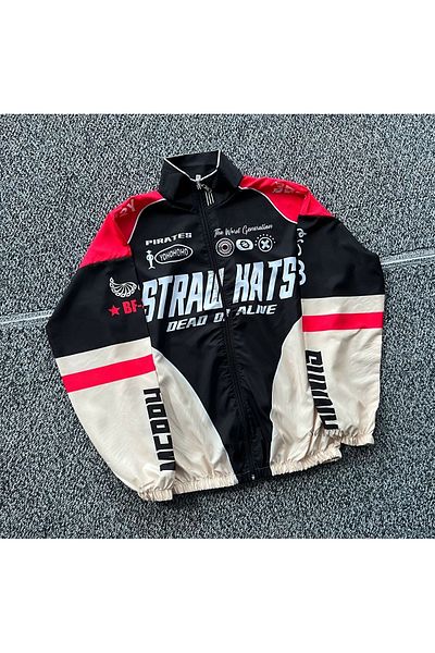 Richarlison Red Straw Digital Design Printed Zippered Raincoat & Windbreaker