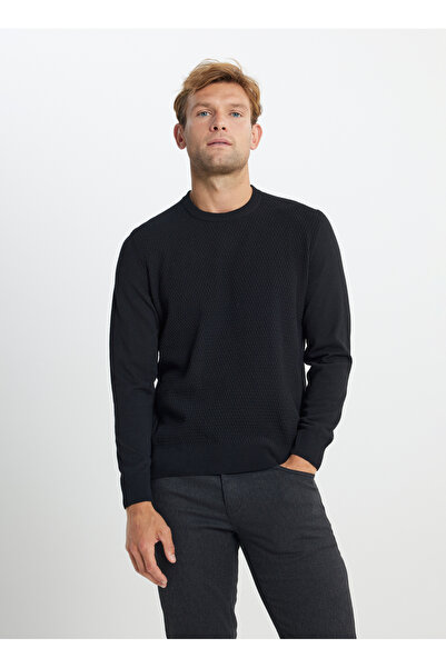 ALTINYILDIZ CLASSICS Altınyıldız Classics Bisiklet Yaka Standart Siyah Erkek Kazak ACE492510284_TRIKO BISIKLET YAKA