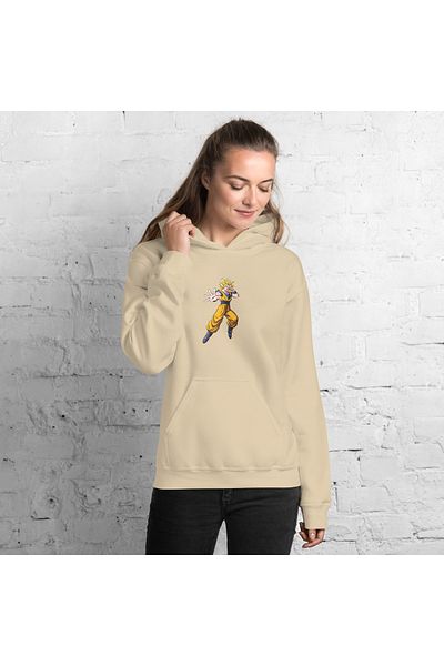 Moda Glo Φούτερ Unisex Goku Fase 2 με στάμπα με κουκούλα