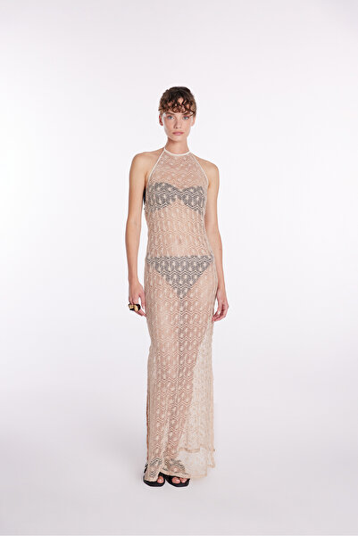 adL Halter Yaka Uzun Elbise