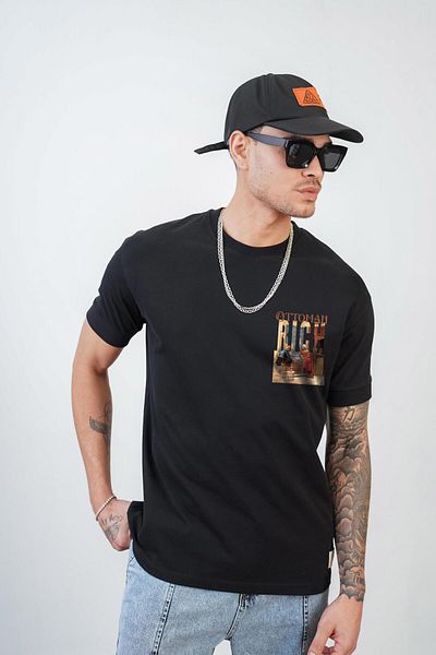 king brich Ανδρικό μπλουζάκι Kingbrich Ottoman Printed Slim Fit