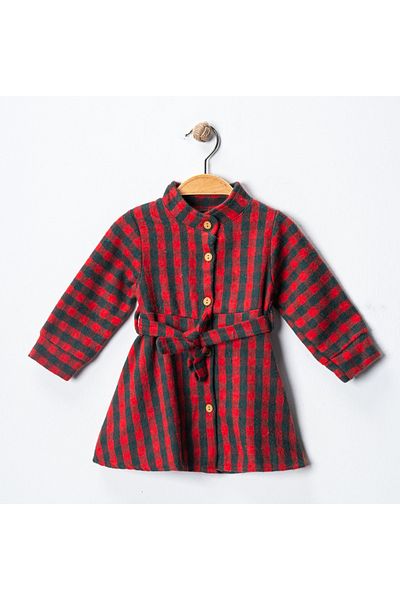 MAXI DRY Winter Plaid Baby Dress, Lumberjack Fabric, 6-12-18-24 Months