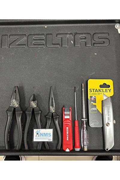 İzeltaş İzeltaş Black Line 7 Parça Usta Seti 180 MM Pense 160 MM Yan Keski 180Kargaburun Joker NMS HIRDAVAT