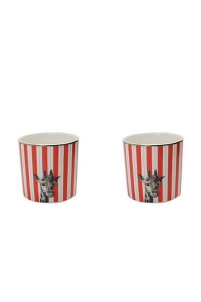 Porland Wild Life Giraffe Glass 230cc 2-pack 04alm005250