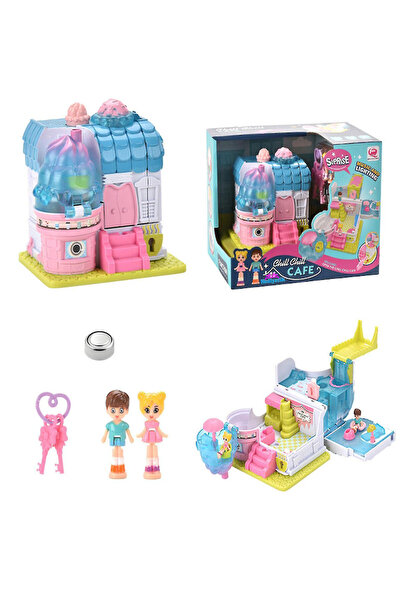 hediyecik مجموعة بيت اللعب - متجر Ice Cafe مع أضواء وموسيقى وإكسسوارات