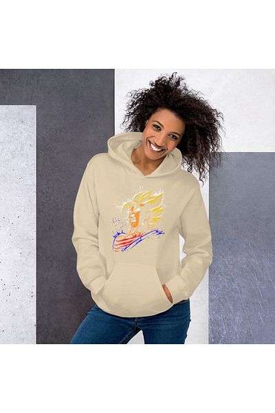 Moda Glo Φούτερ Unisex Goku με στάμπα με κουκούλα
