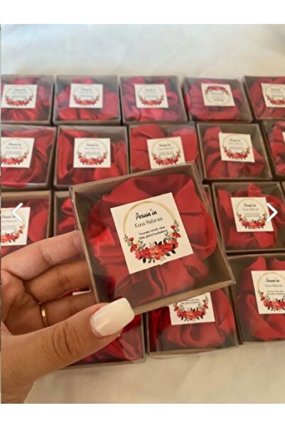 ŞEYMA SULTAN ÇEYİZ Saten toka kutulu hediyelik toka 20 Adet